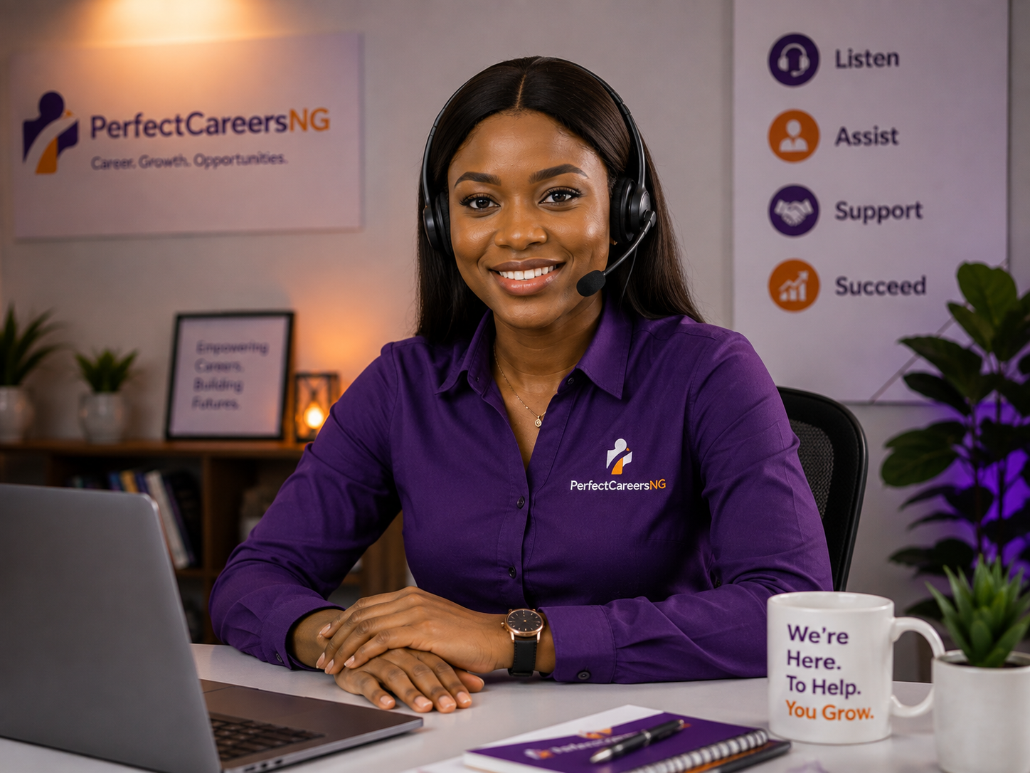 Friendly PerfectCareers support team member